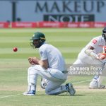 Niroshan Dickwella looking at the ball after playing a Sweep shot during the day 3 in 1st Test, between Sri Lanka Vs Pakistan held at Sheikh Zayed Cricket Stadium Abu Dhabi on 29th September 2017.