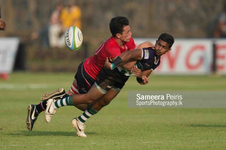 Action moment during the Sri Lanka Vs Hong Kong U-19 Asia Rugby Championship 2017, 1st leg held at Race Course grounds in Colombo, Sri Lanka on 10th of December 2017