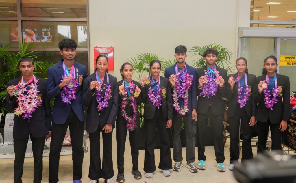 Sri Lankan Youth Athletes Return Home After Securing 8th Place in Asia with 8 Medals at the Asian U20 Athletics Championship!
